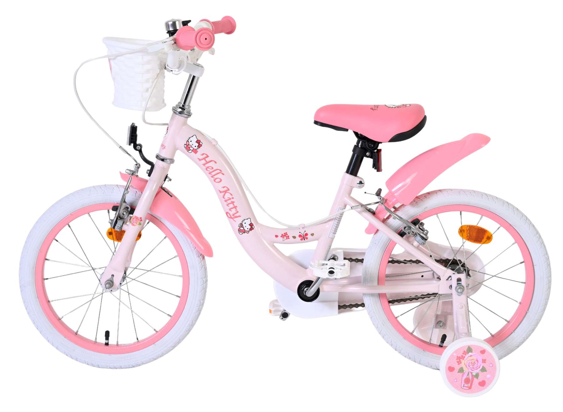 Volare hello kitty kinderfiets - meisjes - 16 inch - roze - twee handremmen