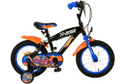 Hot wheels kinderfiets - jongens - 14 inch - zwart - twee handremmen - afbeelding 1