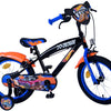 Hot wheels kinderfiets - jongens - 16 inch - zwart oranje blauw - twee handremmen
