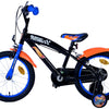 Hot wheels kinderfiets - jongens - 16 inch - zwart oranje blauw - twee handremmen