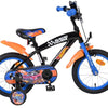 Heiße räder hot wheels kinderfiets - jongens - 14 inch - zwart oranje blauw