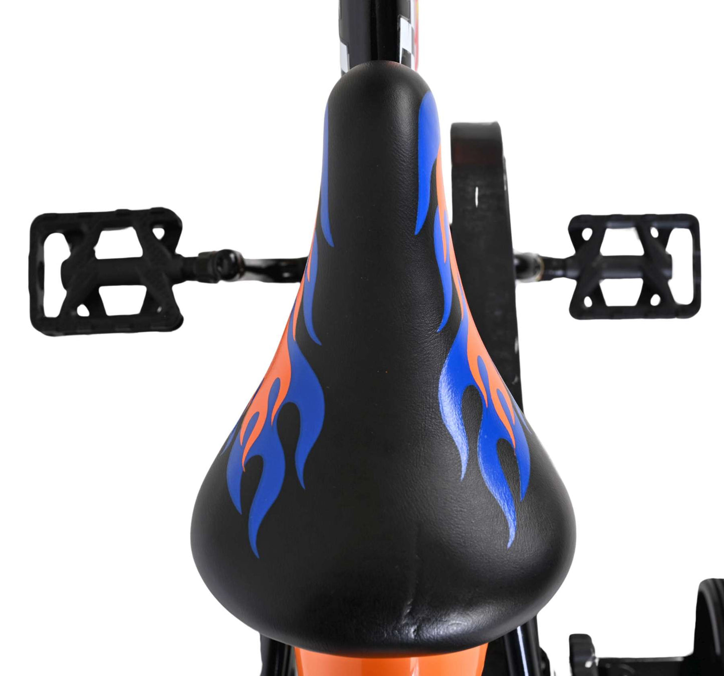 Heiße räder hot wheels kinderfiets - jongens - 14 inch - zwart oranje blauw