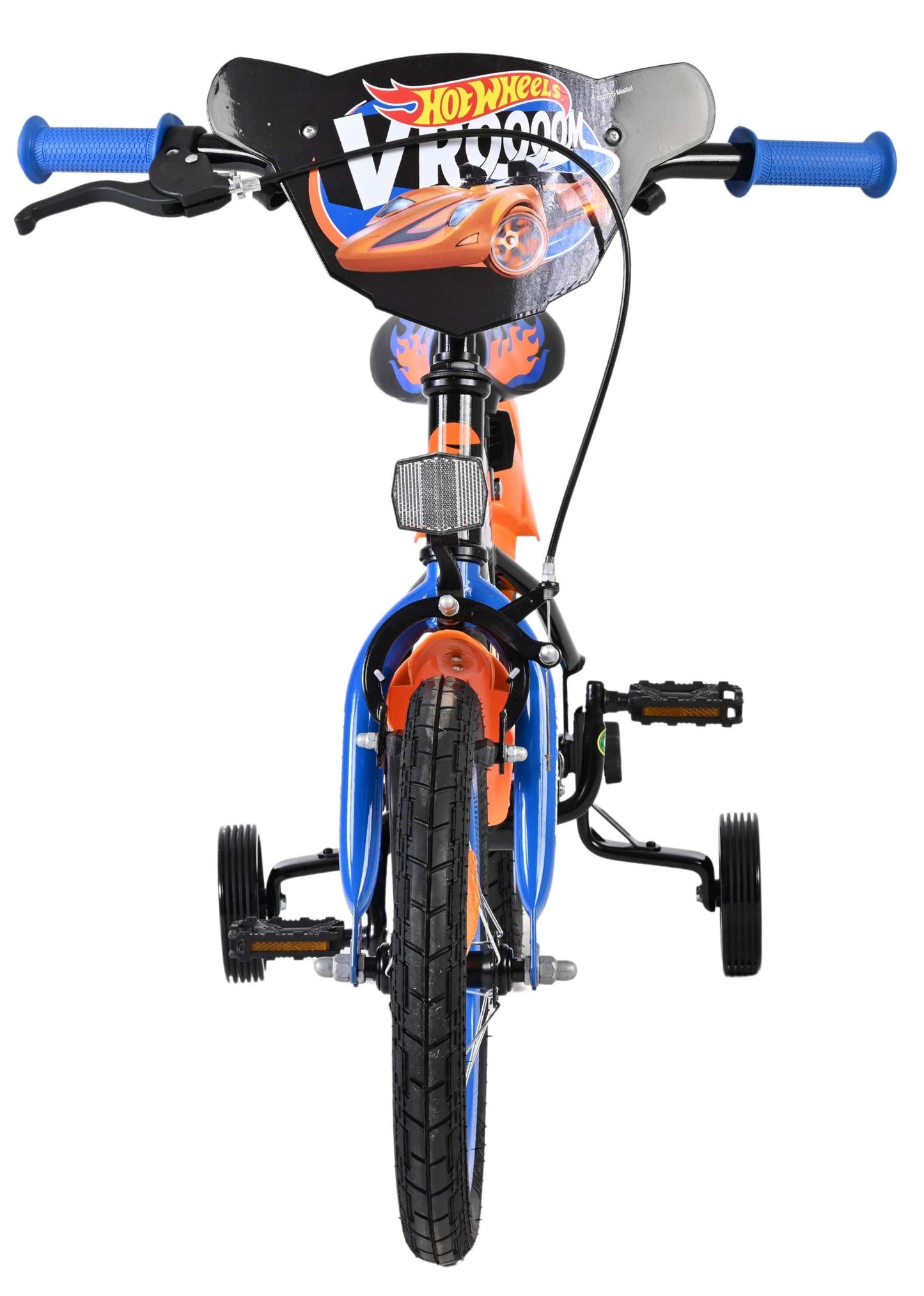 Heiße räder hot wheels kinderfiets - jongens - 14 inch - zwart oranje blauw