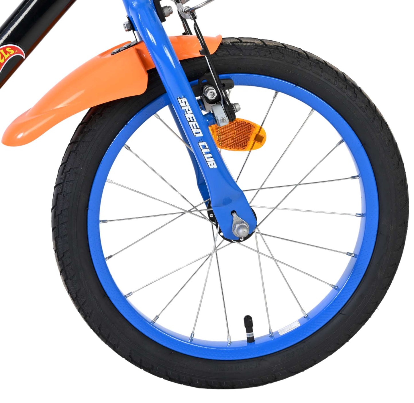 Heiße räder hot wheels kinderfiets - jongens - 16 inch - zwart oranje blauw