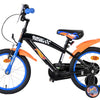 Heiße räder hot wheels kinderfiets - jongens - 16 inch - zwart oranje blauw