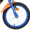 Heiße räder hot wheels kinderfiets - jongens - 16 inch - zwart oranje blauw - twee handremmen