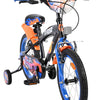 Heiße räder hot wheels kinderfiets - jongens - 16 inch - zwart oranje blauw - twee handremmen