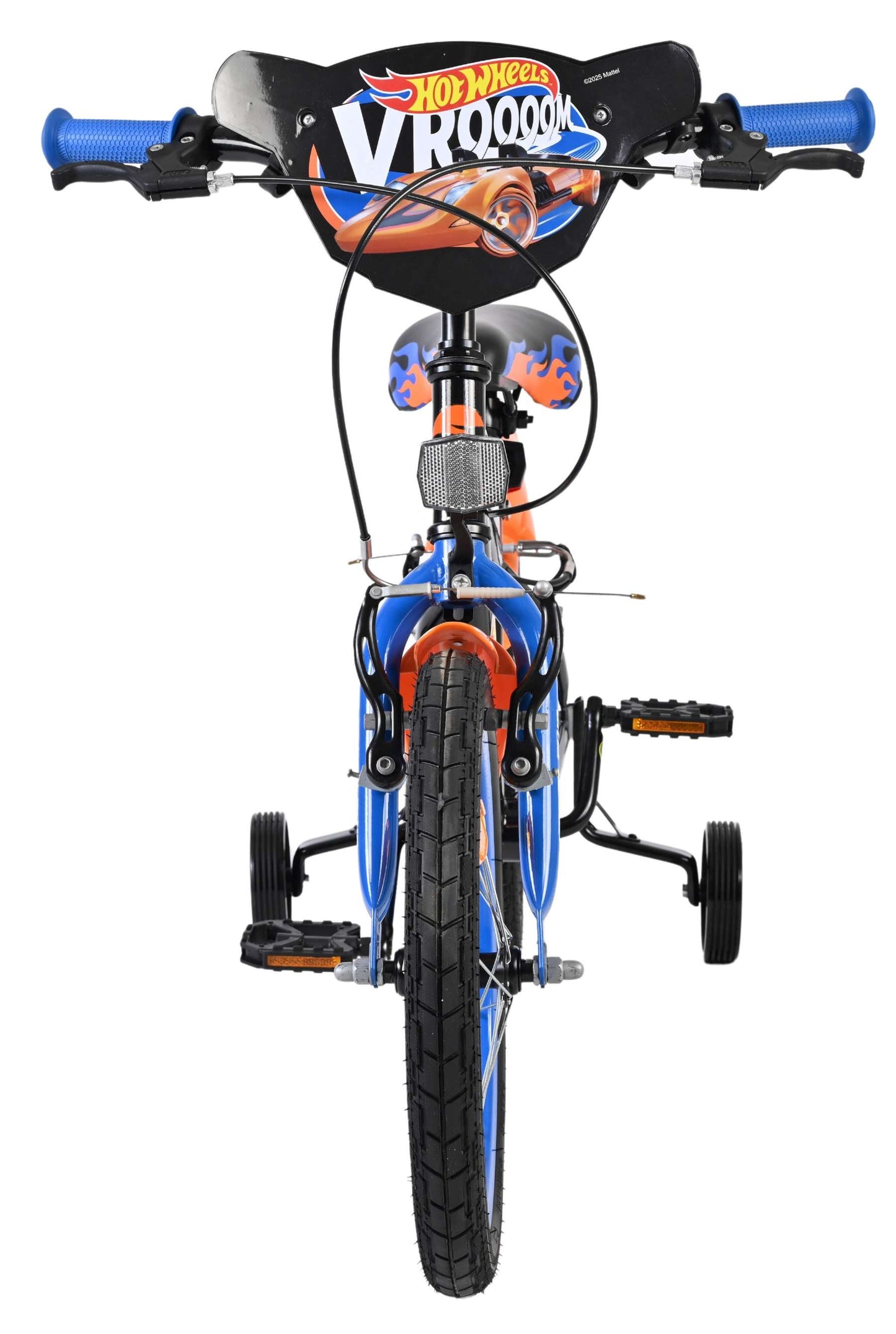 Heiße räder hot wheels kinderfiets - jongens - 16 inch - zwart oranje blauw - twee handremmen