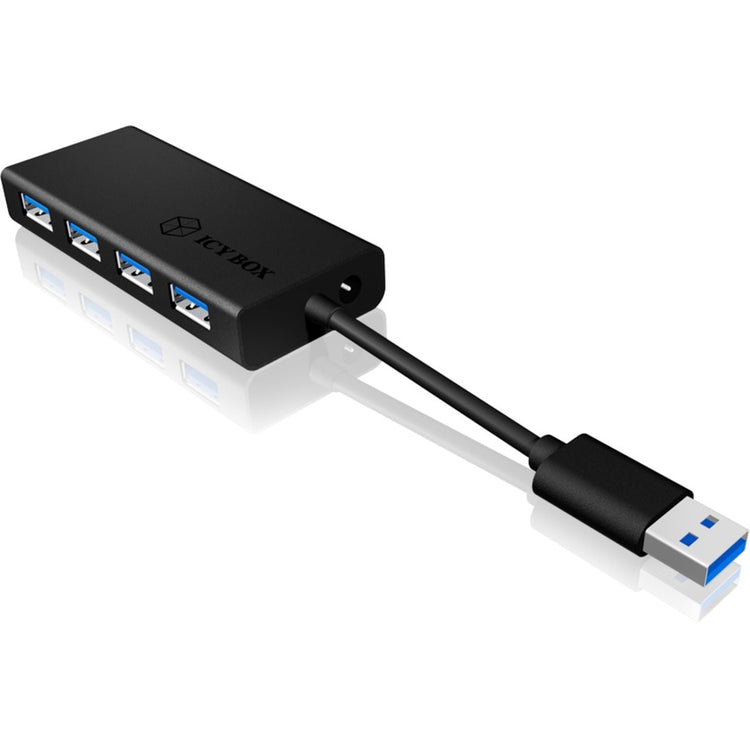 Icy box ib-ac6104 usb 3.0 usb-hub (zwart)