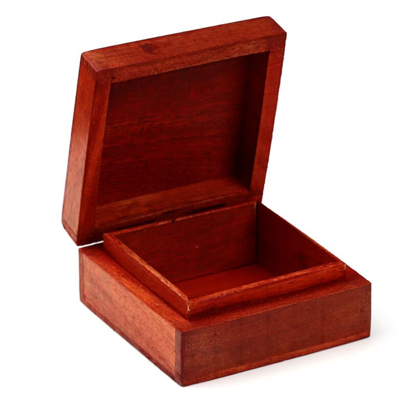 Mango hout gesneden tree of life opbergdoosje