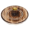 Mango hout ronde flower of life wierookhouder