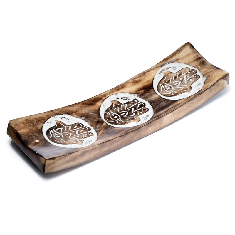 Mangohout hamsa wierookhouder