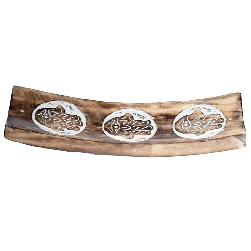 Mangohout hamsa wierookhouder