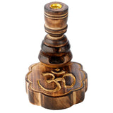 Uitgesneden hamsa mangohout backflow wierookhouder - afbeelding 1