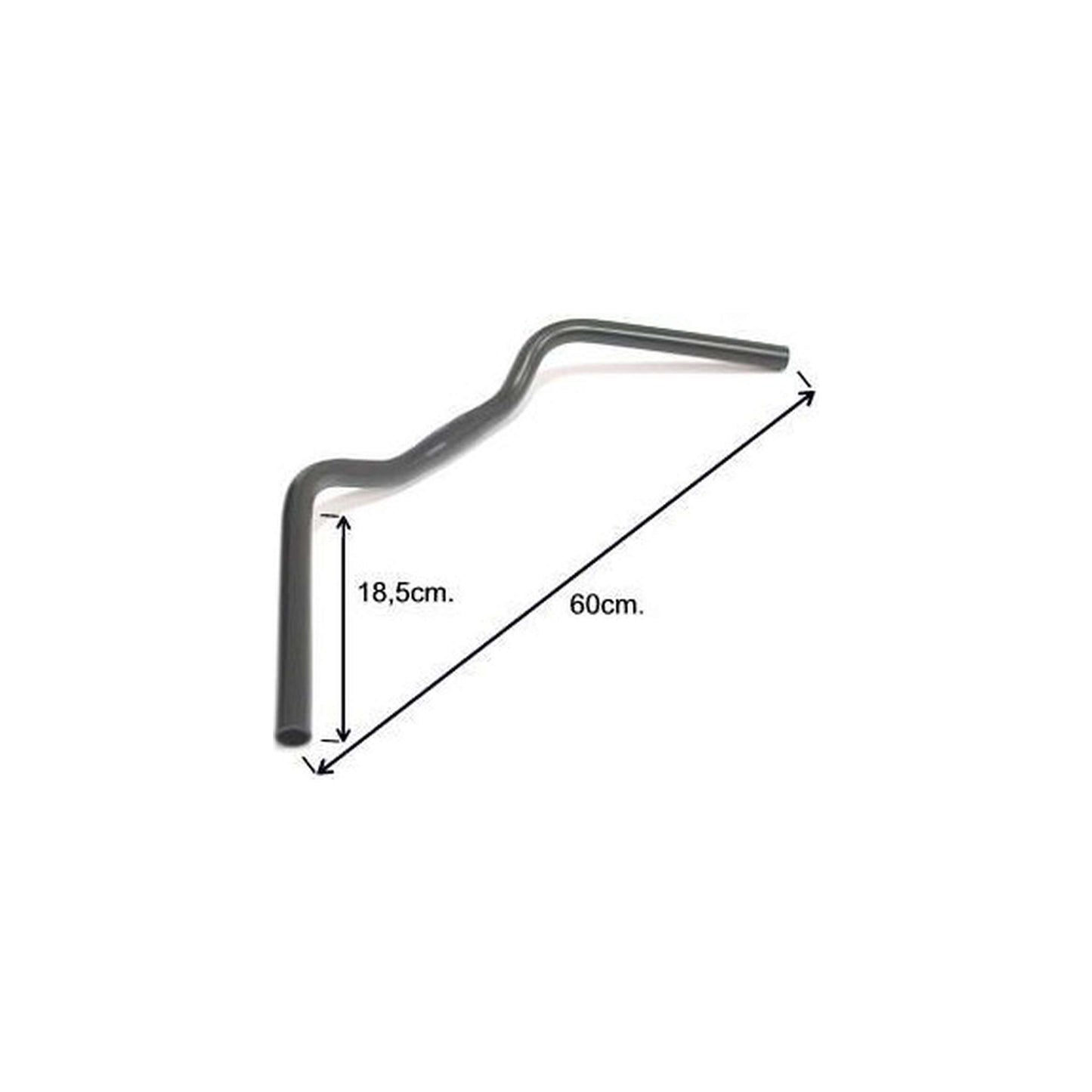 Wilhelm humpert gmbh co ergotec stuurbocht trekking aluminium zwart 25.4 gw590 gl180 gh35 47° sl: 2