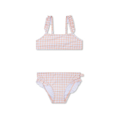 Sunset grid | oranje wit meisjes uv bikini