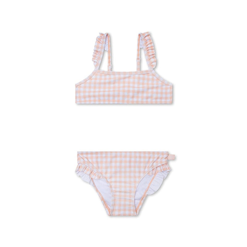 Sunset grid | oranje wit meisjes uv bikini