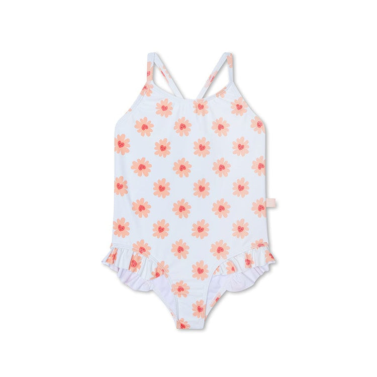 Floral love | meerkleurig meisjes uv badpak