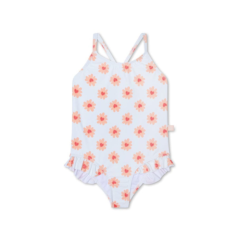 Floral love | meerkleurig meisjes uv badpak