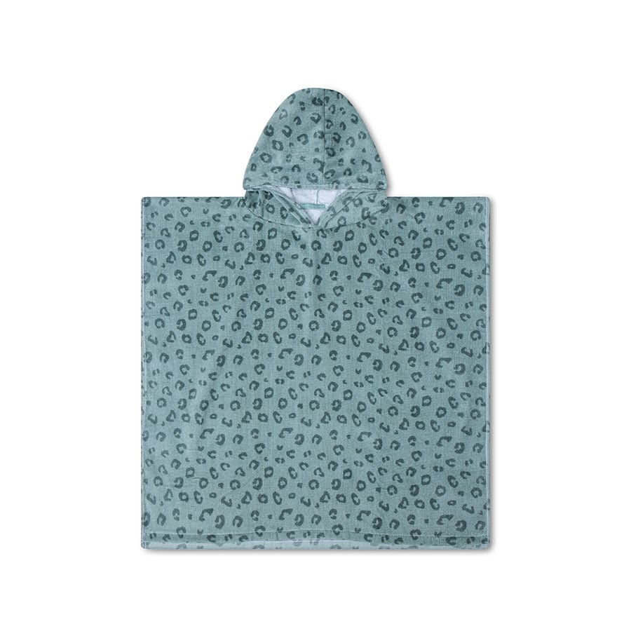 Leopard | groene strandponcho 65 x 65 cm