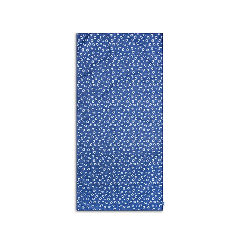 Leopard | blauwe microvezel handdoek 135 x 65 cm