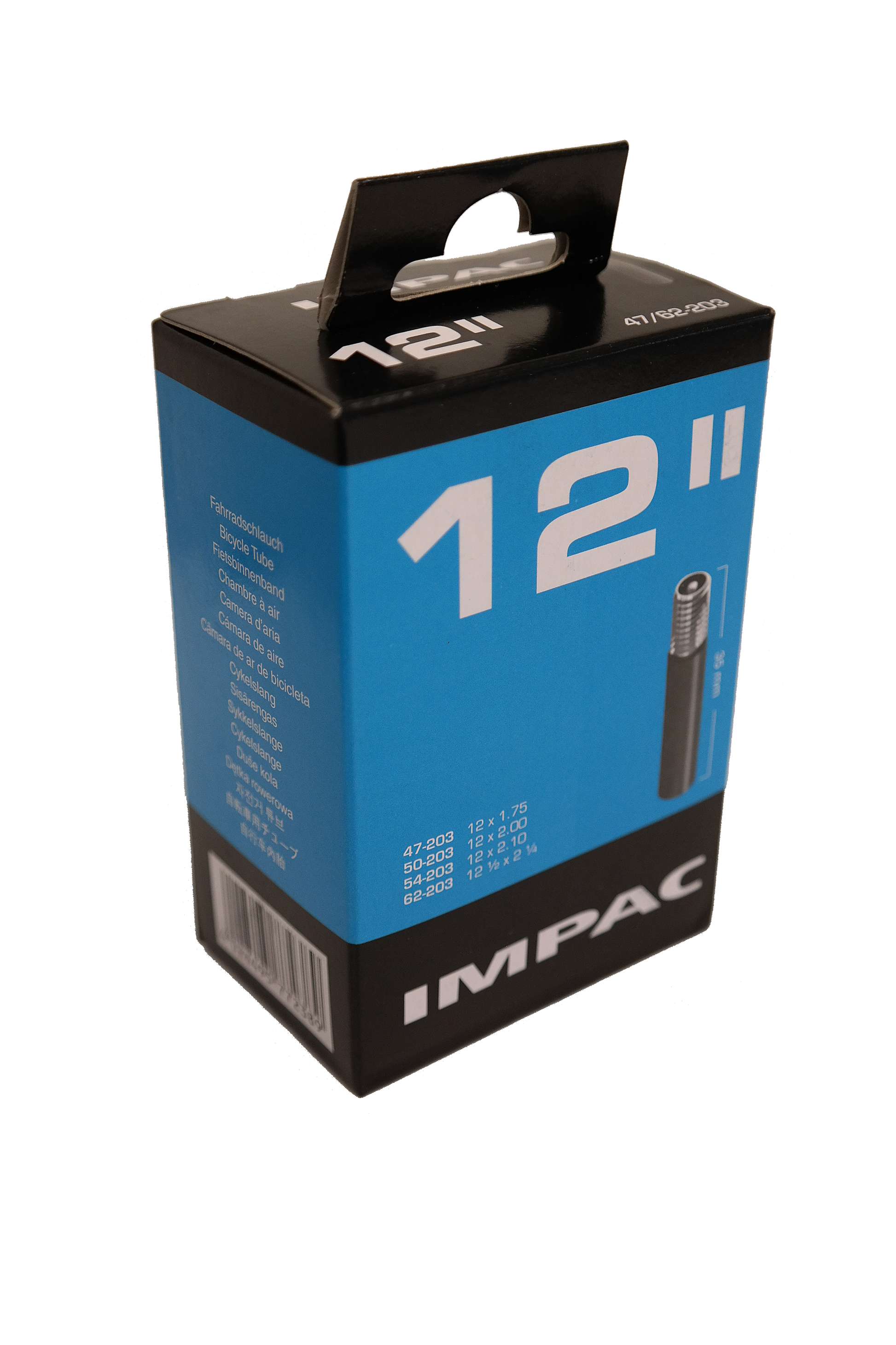 Impac Binnenband (by Schwalbe) AV12 12x1.75 2.35 ETRTO 47 62-203, Ventiel:Schrader auto 35mm