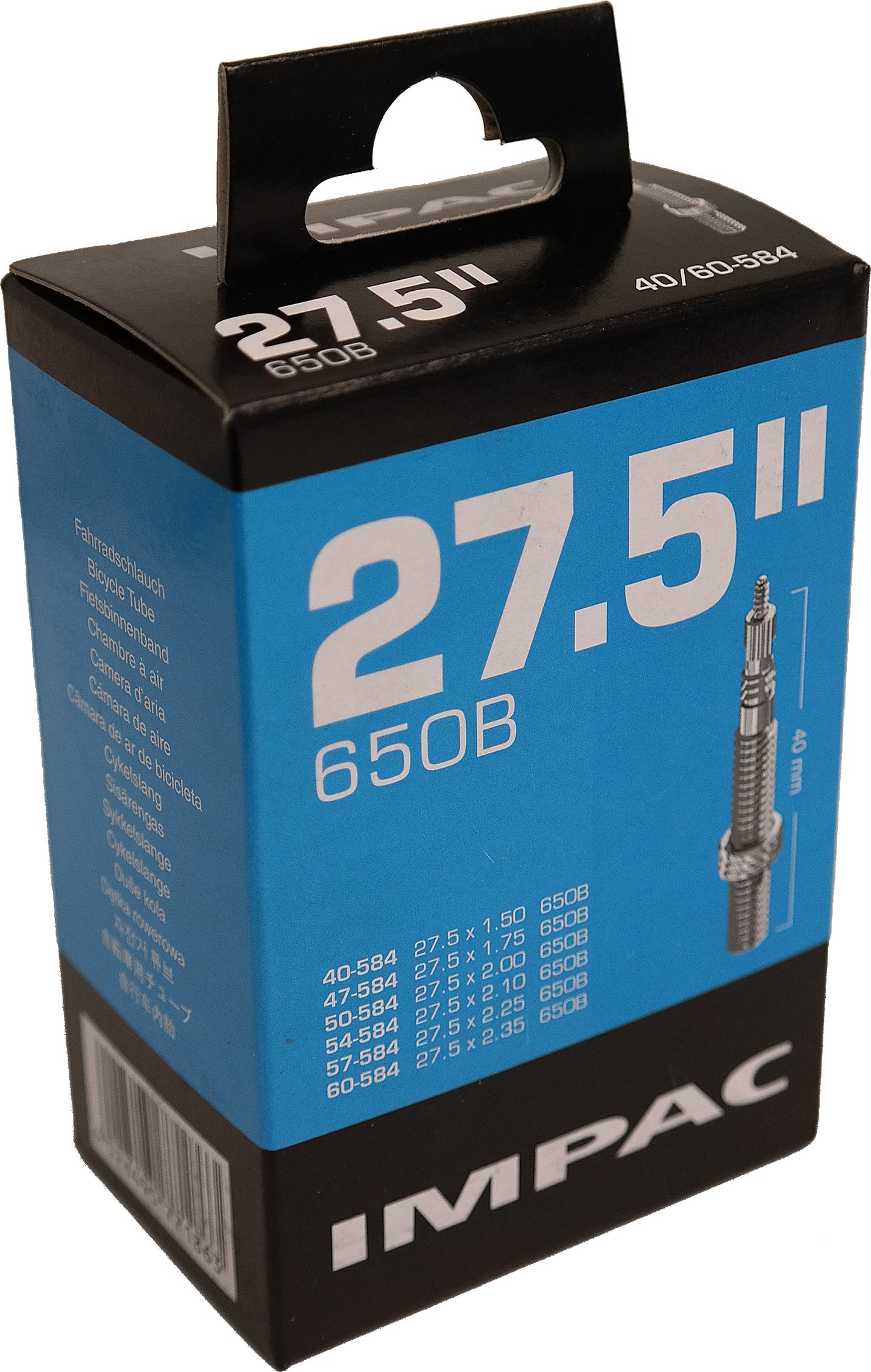 Impac (schwalbe) binnenband sv21 27.5 inch (40 60-584) 40mm