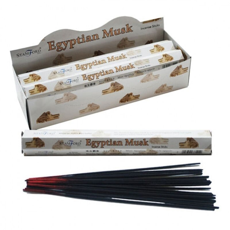 37144 egyptische musk - stamford premium hex wierook stokjes