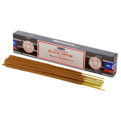 01346 zwarte opium - satya nag champa wierook stokjes