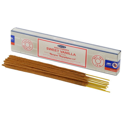 01365 zoete vanille - satya nag champa wierook stokjes