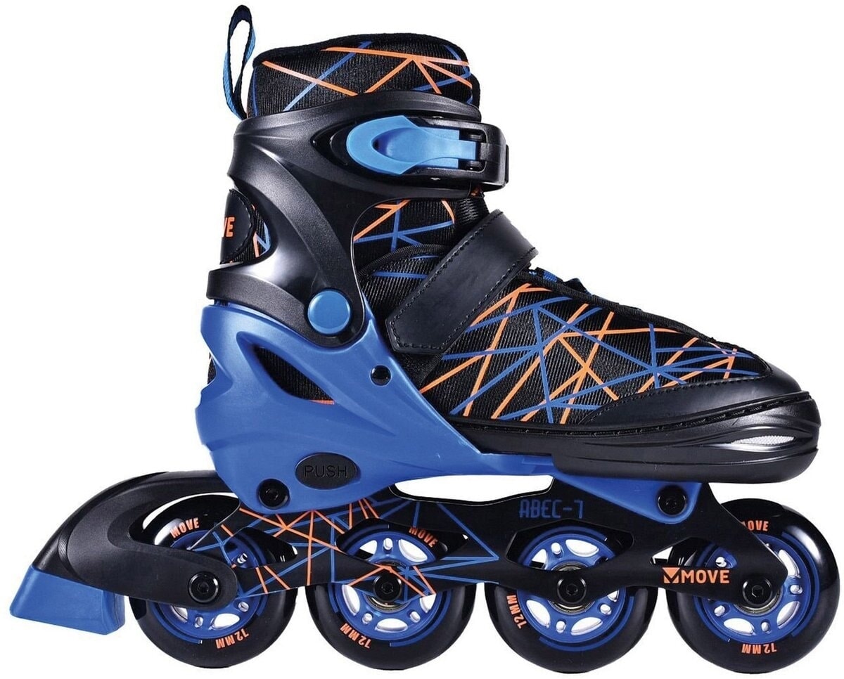 Inline skates move: stripes zwart blauw (562410) maat 30 33