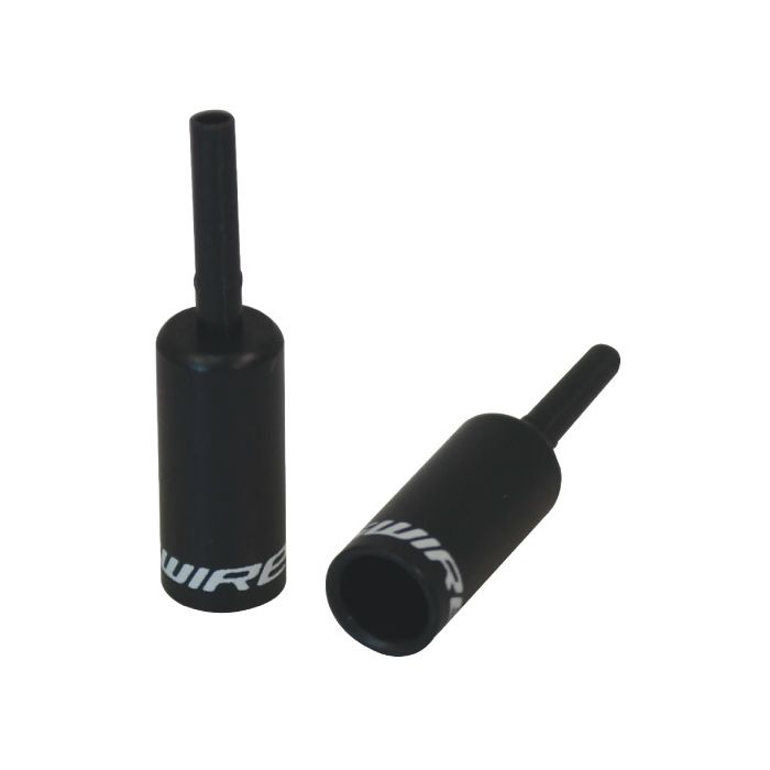 Jagwire end caps lined - 5mm brake - alloy (50pcs) - black