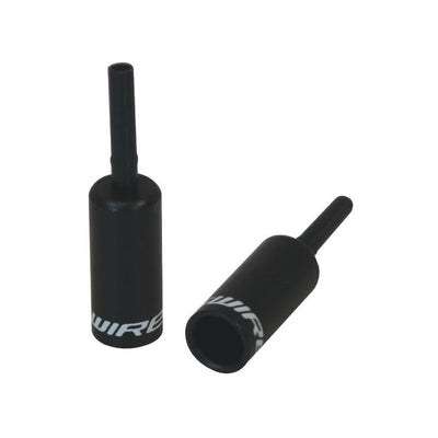 Jagwire end caps lined - 4,5mm shift (braided) - alloy (50pcs) - black