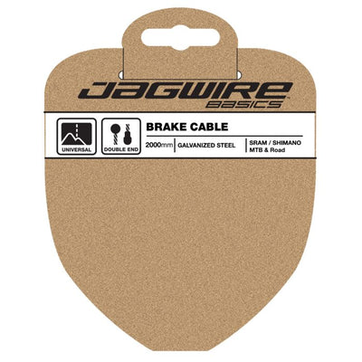 Jagwire mountain road brake cable - basics galvanized - 1.6x2000mm - sram shimano mtb road