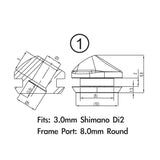 Jagwire frame plug pack - closed type (5,7 to 6mm frame) (10pcs) - afbeelding 2