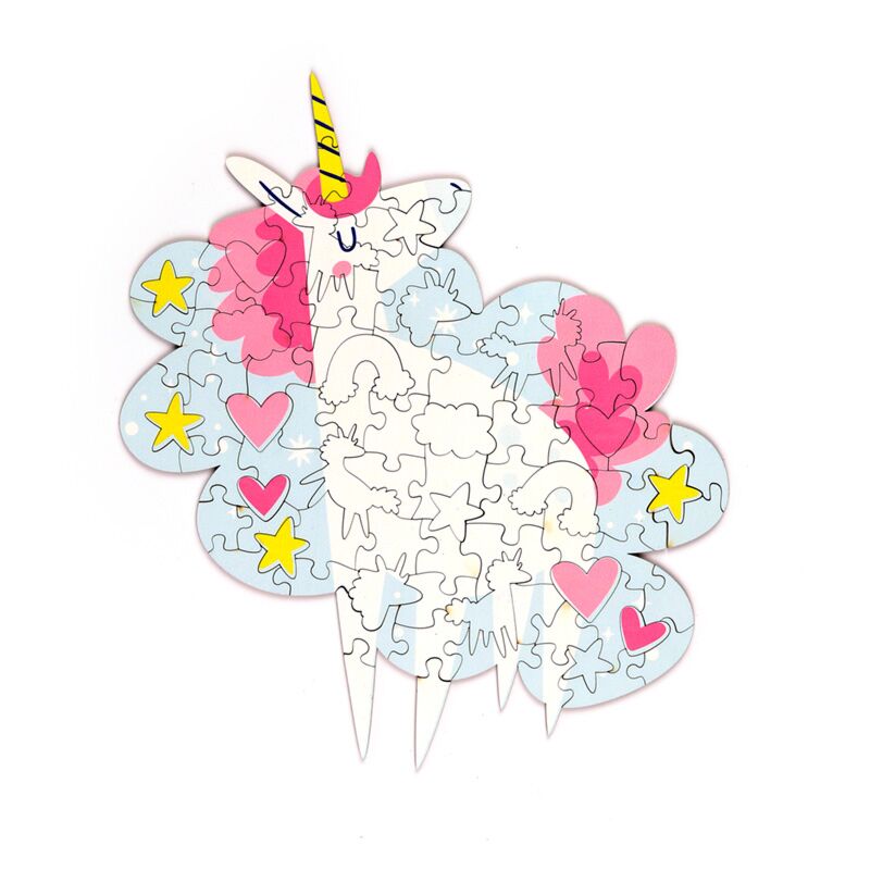 Unicorn magic 90 stuks gerecyclede kinderlegpuzzel
