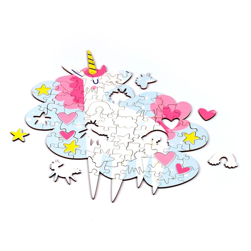 Unicorn magic 90 stuks gerecyclede kinderlegpuzzel