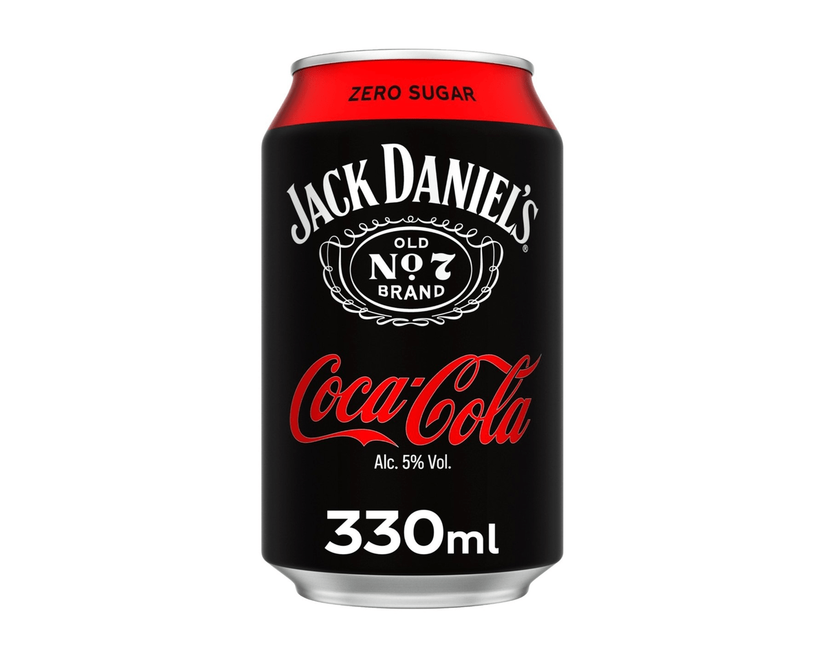 Jack daniel's coca cola zero blik (12x 33cl)
