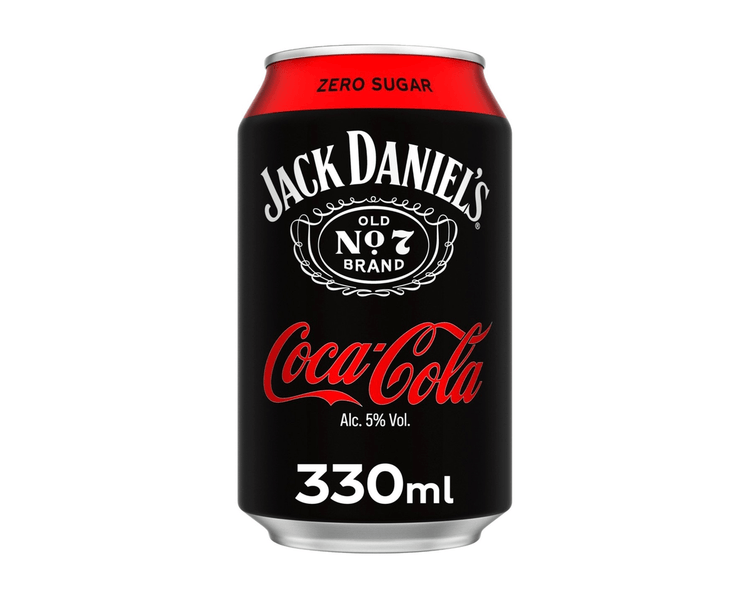 Jack daniel's coca cola zero blik (12x 33cl)