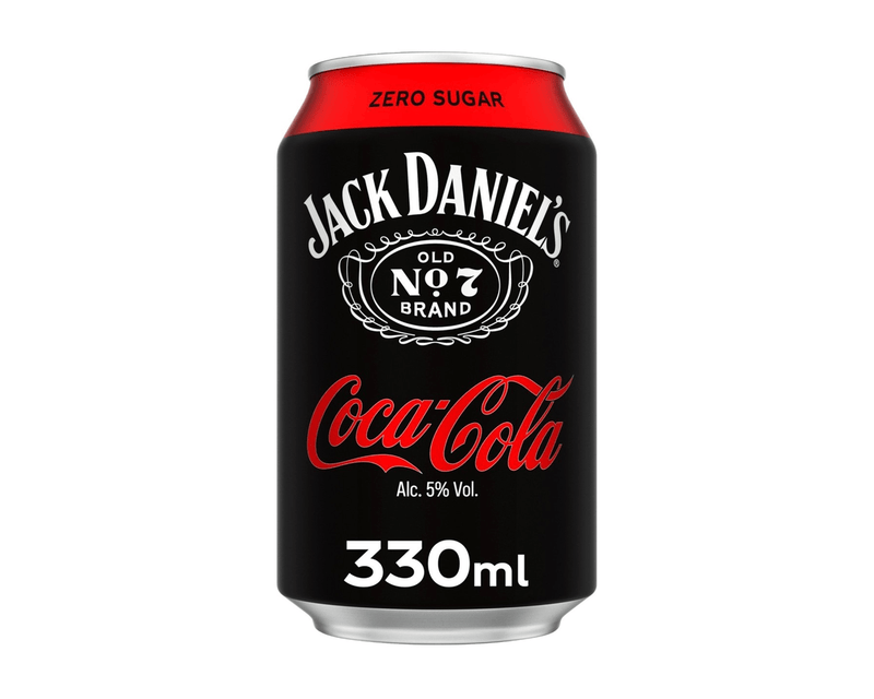 Jack daniel's coca cola zero blik (12x 33cl)