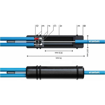 Universele kabelsplitter set Elvedes met optionele ABS functie (op kaart)