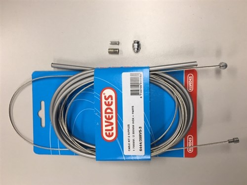 Elvedes kabel 2 nippels 2.35m rvs zilver 6444 39rvs-3