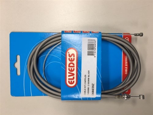 Elvedes Kabel uni 2 nippels 2.35m zilver 6444 39z