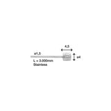 Elvedes binnenkabel 3000mm 49 rvs tbv kabelsplitter 22017145 - afbeelding 2