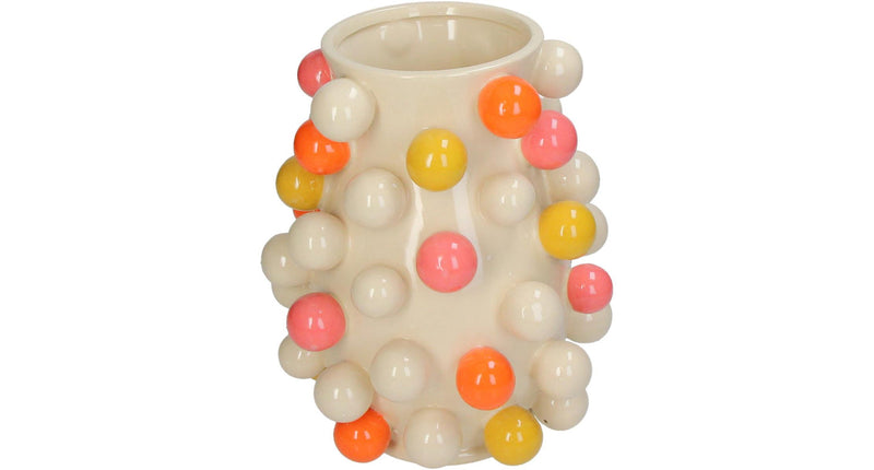 Vase balls stoneware multi 21x21x26cm