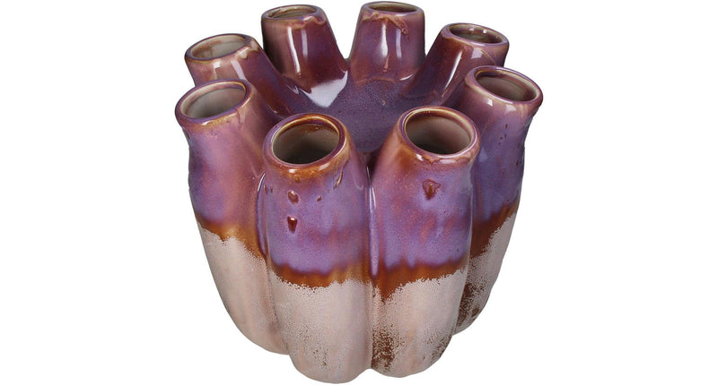 Vase stoneware purple 29x29x28cm