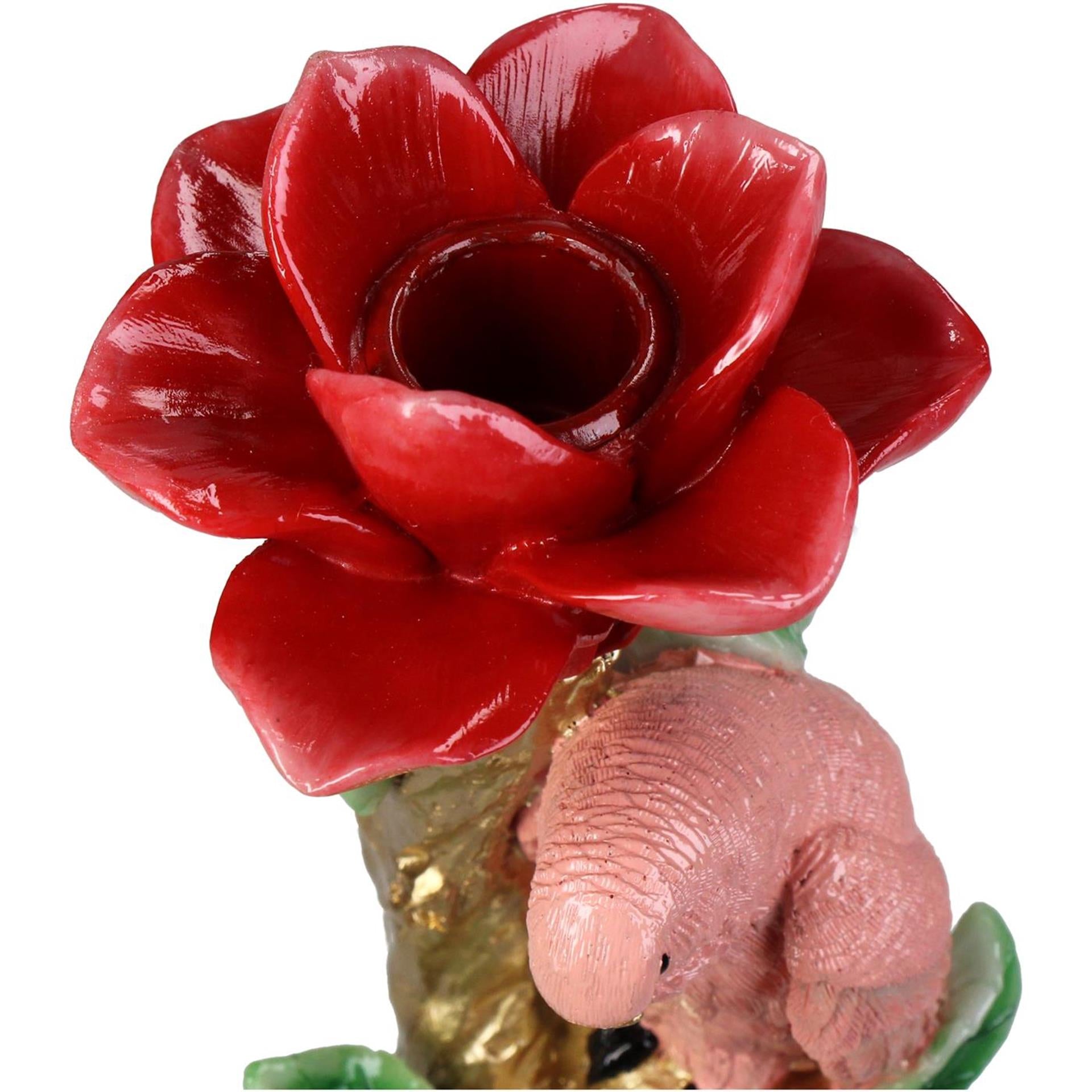 Kersten kandelaar bird polyresin h26cm