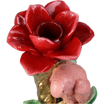 Kersten kandelaar bird polyresin h26cm