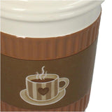 Kersten bloempot coffee cup fijn aardewerk brown 11x11x16.5cm - afbeelding 2