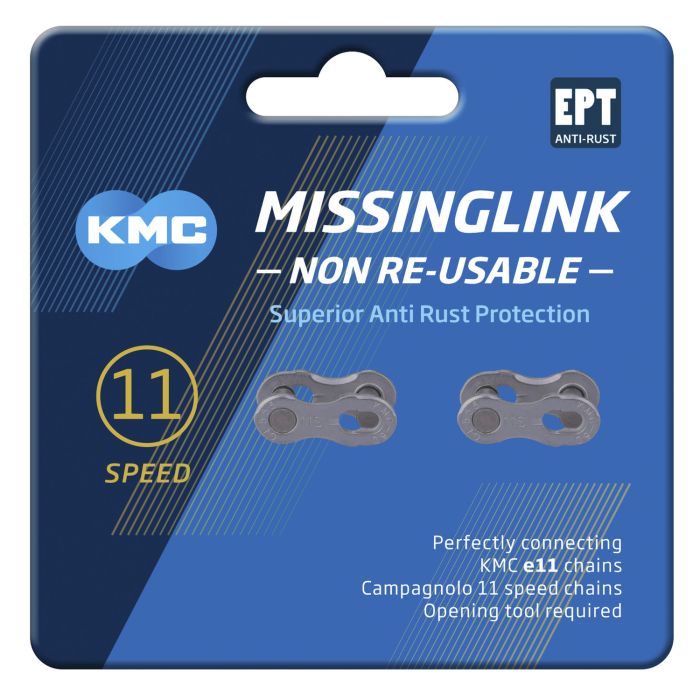 KMC Fietsketting MissingLink 11NR EPT Zilver 5.65mm Niet Herbruikbaar